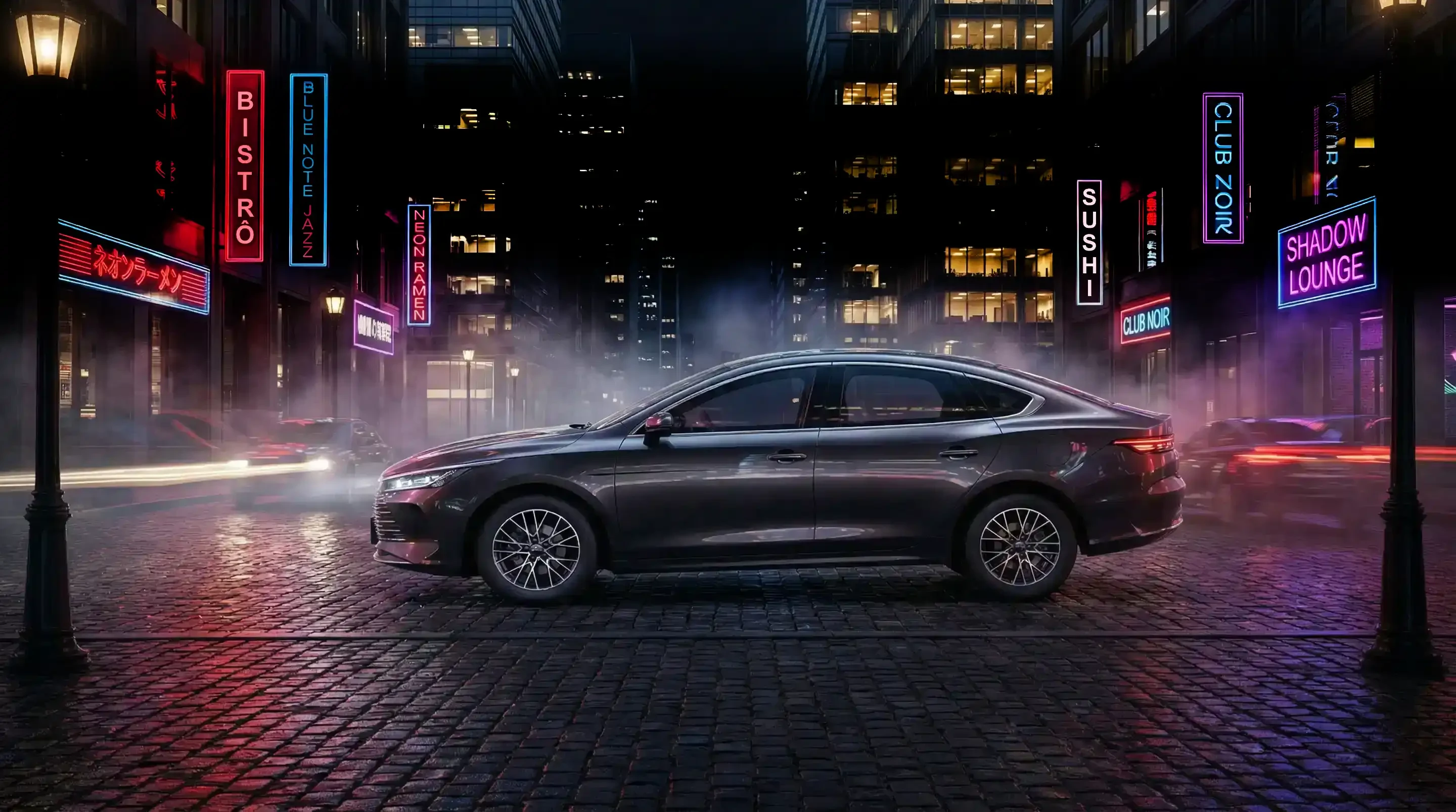 BYD King à noite